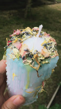 Load and play video in Gallery viewer, Spirit of Springtime Mini Spell Candle with Green Aventurine & Citrine