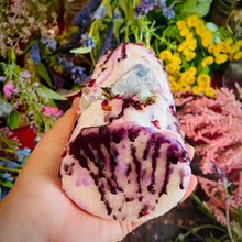Load image into Gallery viewer, Sleep Magic Candle with Blue Calcite & Rainbow Flourite