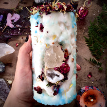 Load image into Gallery viewer, Custom Large Carved Crystal Candle