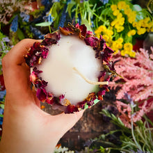 Load image into Gallery viewer, Goblin Magic Candle with Green Calcite & Amethyst
