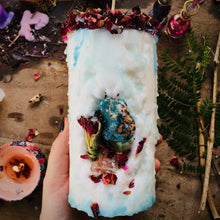 Load image into Gallery viewer, Custom Large Carved Crystal Candle