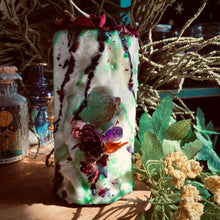 Load image into Gallery viewer, Goblin Magic Candle with Green Calcite & Amethyst