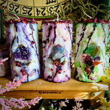 Load image into Gallery viewer, Dark Fairy Magic Candle with Amethyst & Clear Quartz