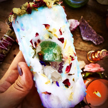 Load image into Gallery viewer, Custom Crafted Crystal Mini Spell Candle