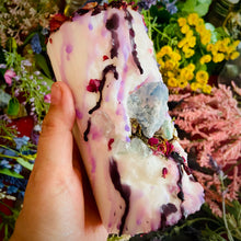Load image into Gallery viewer, Sleep Magic Candle with Blue Calcite & Rainbow Flourite
