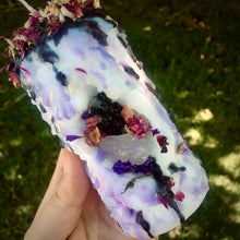 Load image into Gallery viewer, Scorpio Mini Spell Candle with Obsidian & Clear Quartz