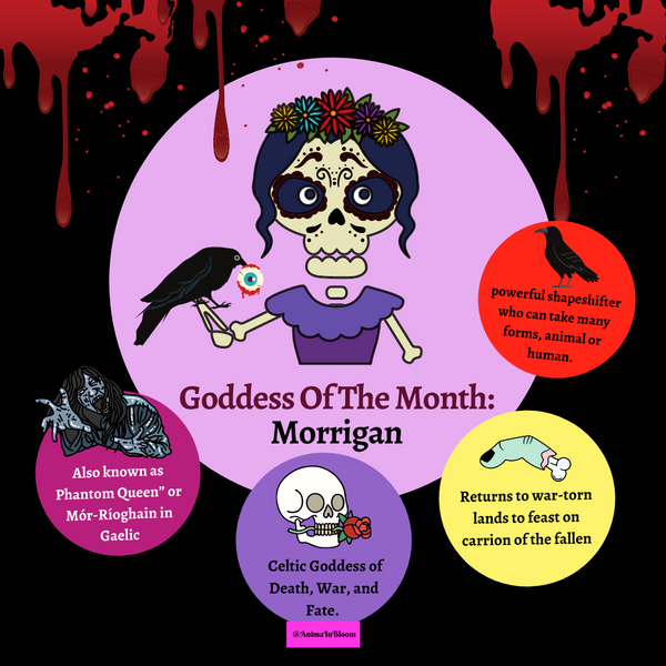 Anima In Bloom Goddess of the Month: Morrigan, Celtic Goddess of Death