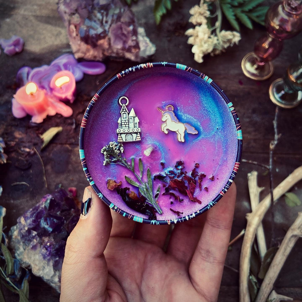 The Last Unicorn Candle for Instinct & Courage
