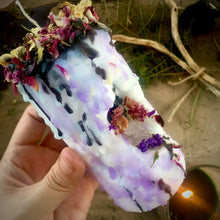 Load image into Gallery viewer, Scorpio Mini Spell Candle with Obsidian &amp; Clear Quartz
