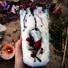 Load image into Gallery viewer, Custom Large Carved Crystal Candle

